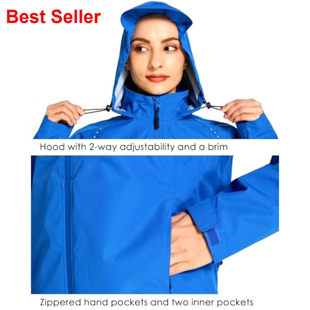Lightweight Windbreaker Jacket Packable Hooded Wa… - image 5